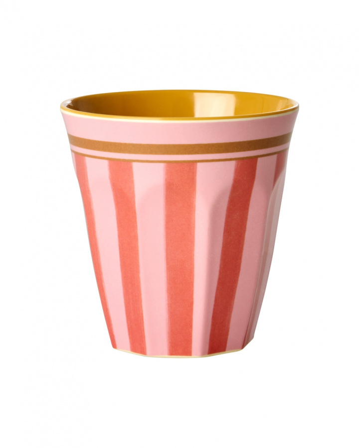 Organic Stripes melamin mugg - pink i gruppen Inredning / Kök & Dukning / Koppar, Muggar & Glas hos Sommarboden i Höllviken AB (MELCU-ORST)