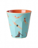 Retro Swimster melamin mugg - blue