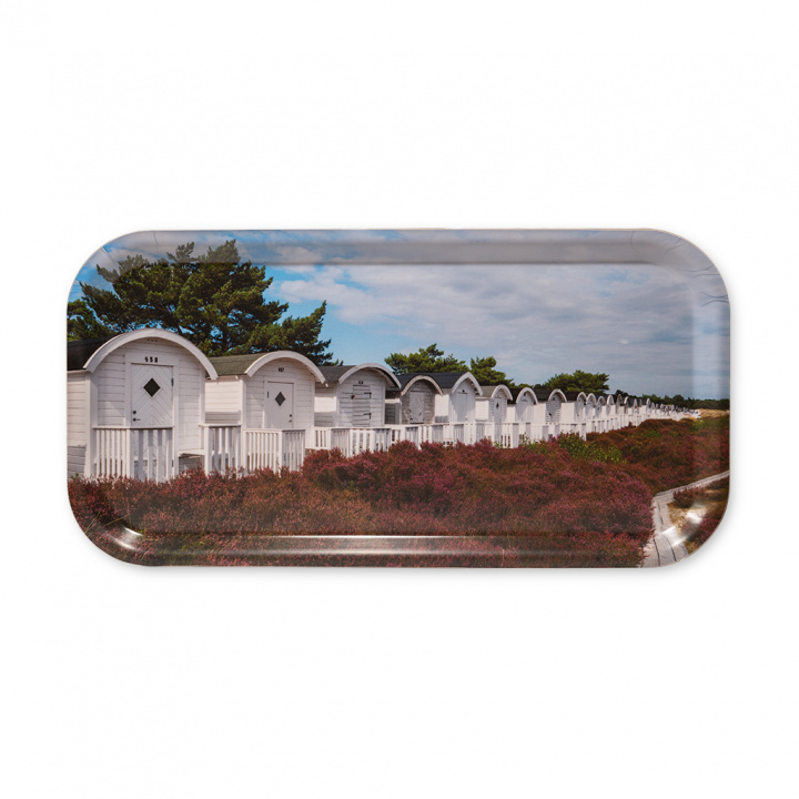 Ljungskogens strandbad ljung bricka 43 x 22 cm i gruppen Inredning / Kök & Dukning / Brickor & Grytunderlägg hos Sommarboden i Höllviken AB (MELI_10_43x22)