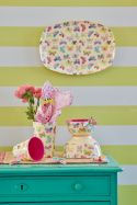 Butterfly melamin bricka - cream