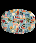 Paris Mon Amour melamin bricka - soft blue