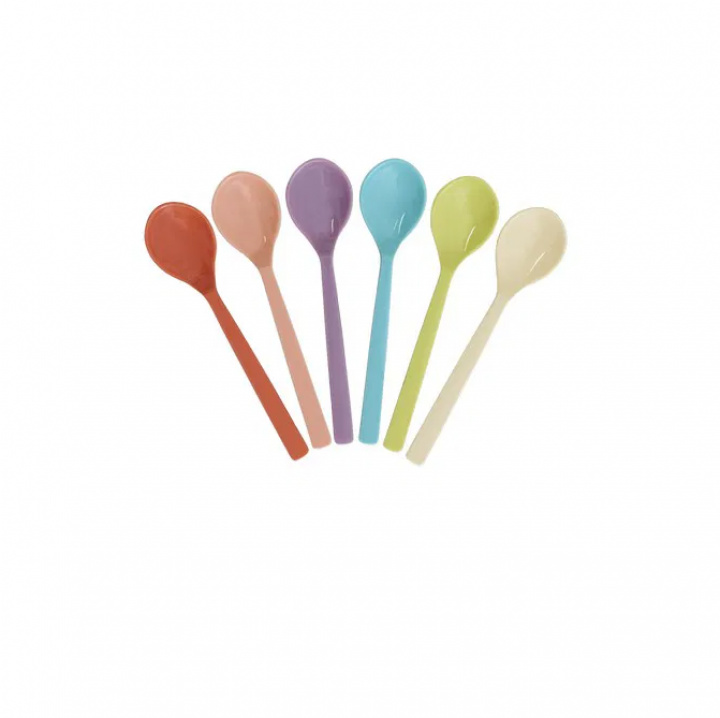 Glory Days teskedar korta, 6-pack - mixade färger i gruppen Inredning / Kök & Dukning / Servering & Servetter hos Sommarboden i Höllviken AB (MESPO-6ZSS26)