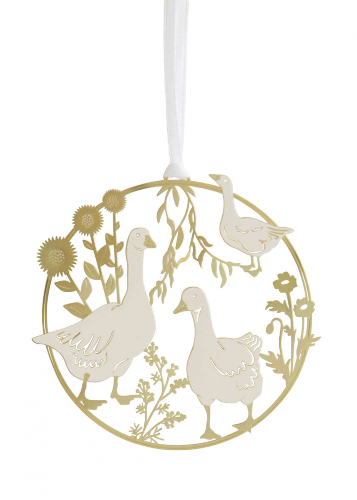 Garden geese hänge - guld i gruppen Inredning / Dekoration hos Sommarboden i Höllviken AB (MHL132G)