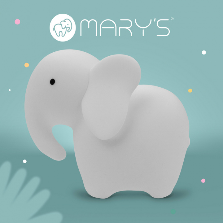 Mary\'s Elephant LED nattlampa i gruppen Leksaker / Barnrummet / Lampor hos Sommarboden i Höllviken AB (MW61258)
