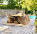 Mark / Paulina matgrupp - teak/beige
