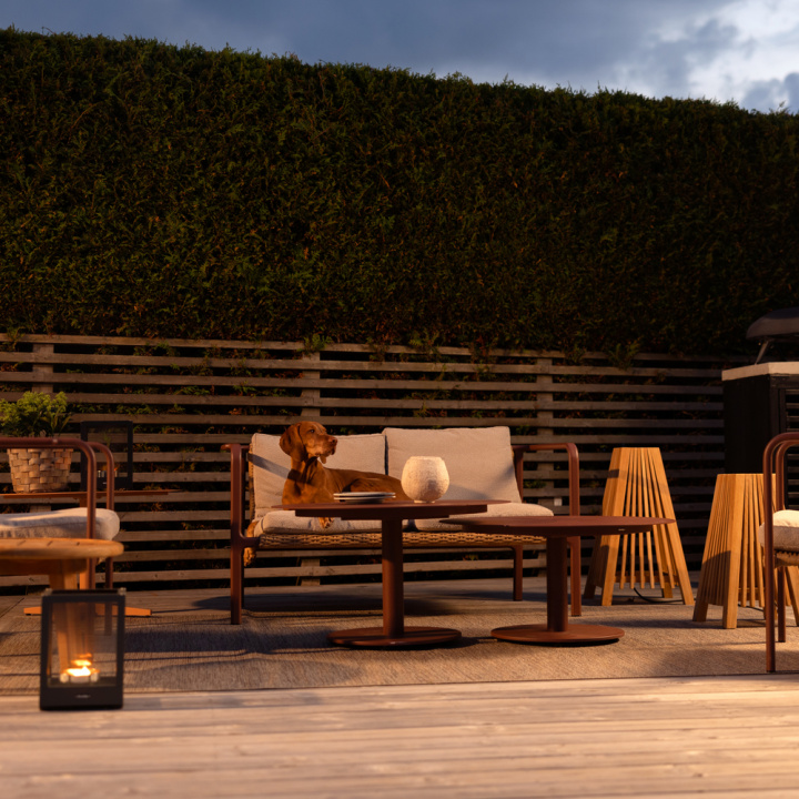 Motty soffgrupp - zin red/teddy beige dyna i gruppen Utemöbler / Loungemöbler / Loungegrupper / Bygg själv hos Sommarboden i Höllviken AB (Motty-soffgrupp)