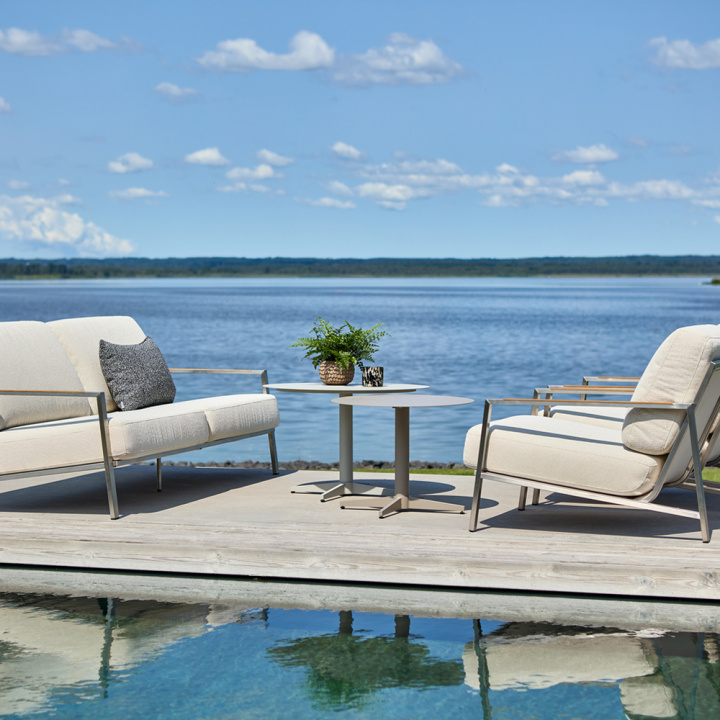 Naos soffgrupp - rostfri/dot beige dyna i gruppen Utemöbler / Loungemöbler / Loungegrupper / Bygg själv hos Sommarboden i Höllviken AB (Naos-beige-soffgrupp)