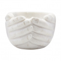 Hands skål - vit marmor