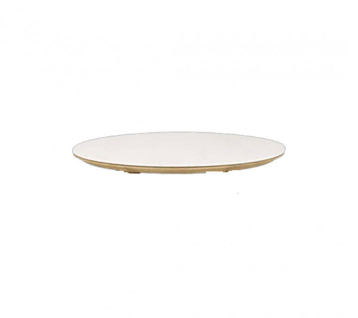 Bordsskiva Ø 144 cm - travertine look ceramic i gruppen Utemöbler / Bord / Matbord hos Sommarboden i Höllviken AB (P144COTL)