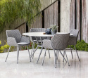 Bordsskiva Ø 144 cm - travertine look ceramic