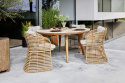 Bordsskiva Ø 144 cm - travertine look ceramic