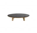 Bordsskiva Ø 144 cm - smokey black härdat glas
