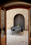 Bordsskiva 200x100 cm - fossil black keramik