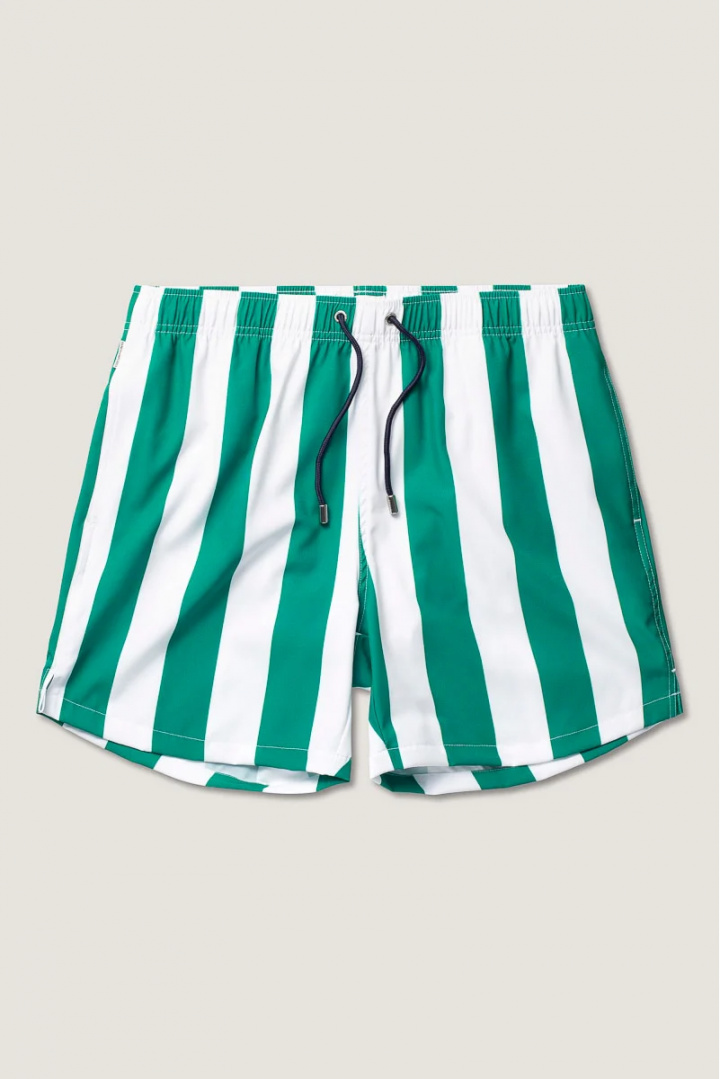 Classic Retro Stripe badshorts - peacock/white i gruppen Badkläder / Badshorts hos Sommarboden i Höllviken AB (PEMS2501-351)