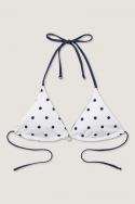 Polka Dot Galathea bikini-BH, vändbar - white/navy