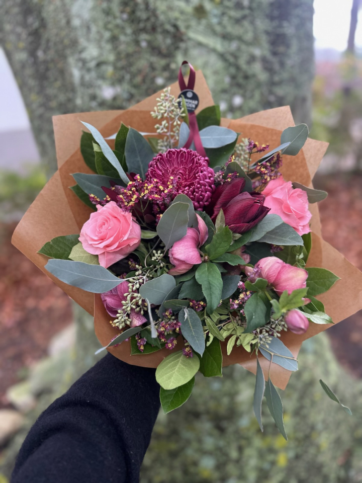 Julbukett i pastell i gruppen Blommor hos Sommarboden i Höllviken AB (Pastell-jul-SET)