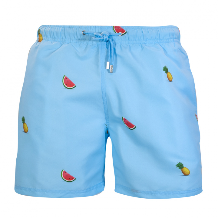 Pineapple & Watermelon badshorts, barn - ljusblå i gruppen Badkläder / Barn hos Sommarboden i Höllviken AB (Pinemelon004-k)