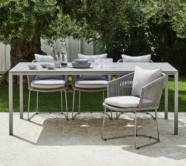 Pure matbord 200x100 H73 cm - light grey/flera bordsskivor i gruppen Utemöbler / Bord / Matbord hos Sommarboden i Höllviken AB (Pure-200x100cm-lightgrey)