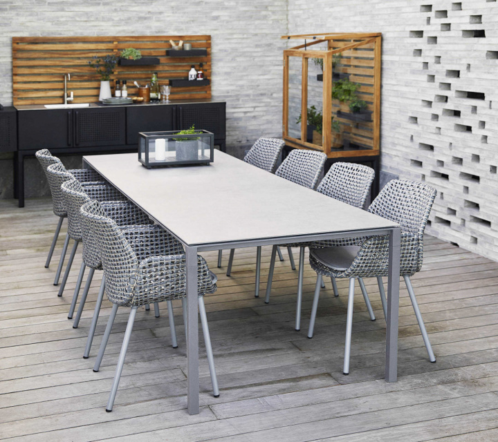Pure matbord 280x100 cm - light grey/flera bordsskivor i gruppen Utemöbler / Bord / Matbord hos Sommarboden i Höllviken AB (Pure-280x100cm-lightgrey)