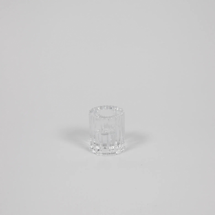 Una glasljusstake H6 cm - clear i gruppen Inredning / Dekoration / Ljusstakar & Ljuslyktor hos Sommarboden i Höllviken AB (SA015530-OJ)