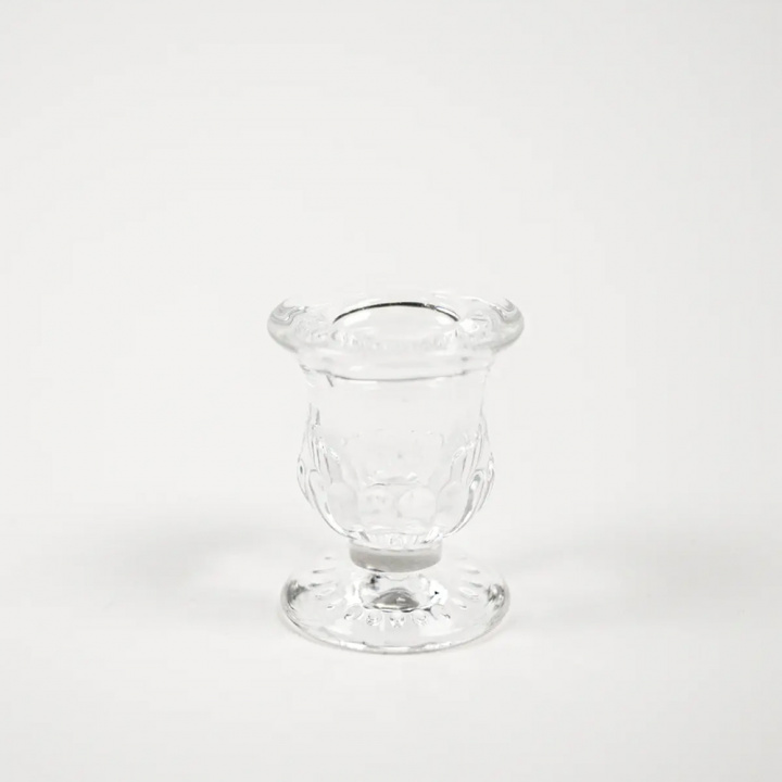 Nora ljusstake H6,2 cm - clear i gruppen Inredning / Dekoration / Ljusstakar & Ljuslyktor hos Sommarboden i Höllviken AB (SA017930-OJ)