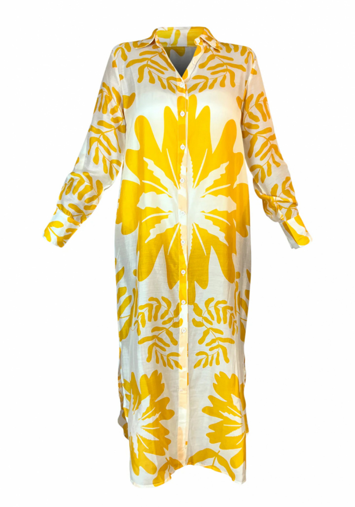 Lisboa strandklänning - lemonade i gruppen Badkläder / Övrigt / Badrockar & Tunikor hos Sommarboden i Höllviken AB (SDL611)