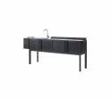 Vask inkl blandare & avlopp - rostfritt stål