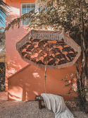 Hippo parasoll Ø 1,8 m - pink potamos