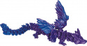 3D printed crystal dragon with wings, 1 st . mixade färger