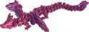 3D printed crystal dragon with wings, 1 st . mixade färger