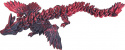 3D printed crystal dragon with wings, 1 st . mixade färger