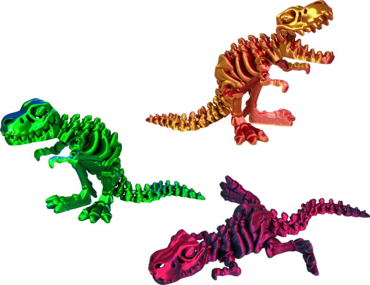 3D printad crystal T-Rex skeleton 1 st, mixade färger i gruppen Leksaker / Leksaker / 3-6 år hos Sommarboden i Höllviken AB (SP23033)
