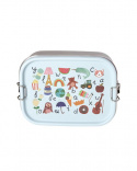 Stainless steel lunchbox ABC - blue