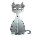 Lurig katt termometer - silver