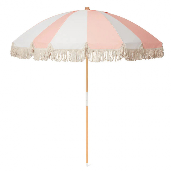 Amorosa parasoll Ø 2,1 m - pink stripe i gruppen Utemöbler / Solskydd / Parasoller hos Sommarboden i Höllviken AB (TP05)