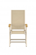 Panama positionsstol 2-pack - beige/teak