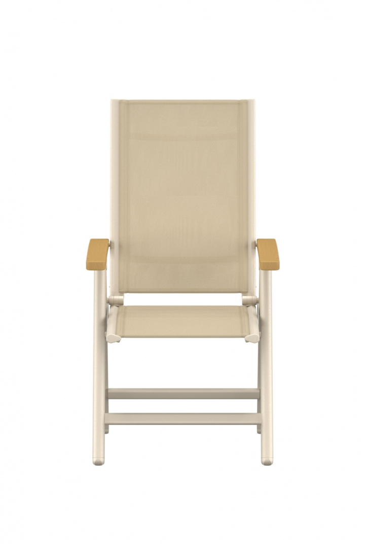Panama positionsstol 2-pack - beige/teak i gruppen Utemöbler / Fåtöljer & Stolar / Positionsstolar hos Sommarboden i Höllviken AB (VD-1554-222)