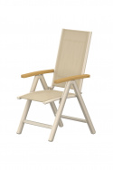 Panama positionsstol 2-pack - beige/teak