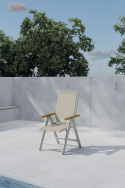 Panama positionsstol 2-pack - beige/teak