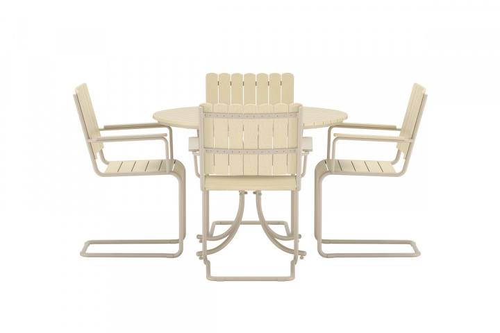 Holmsund matgrupp - beige i gruppen Utemöbler / Bord / Matbord hos Sommarboden i Höllviken AB (VD-9277-333)