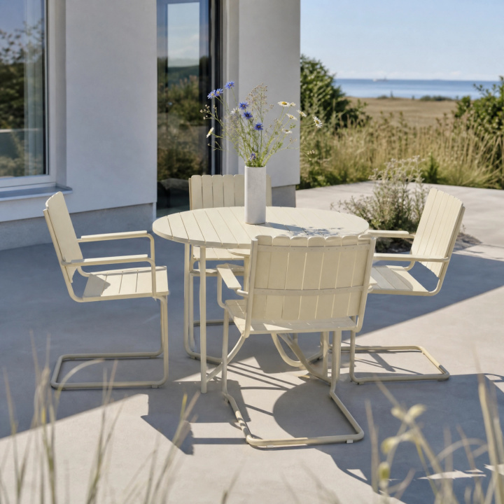 Holmsund matgrupp - beige i gruppen Utemöbler / Matgrupper / Färdiga paket hos Sommarboden i Höllviken AB (VD-9277-333)