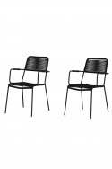 Lindos karmstol 2-pack - black/black