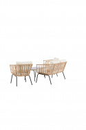Ortigia soffgrupp - black/nature rattan