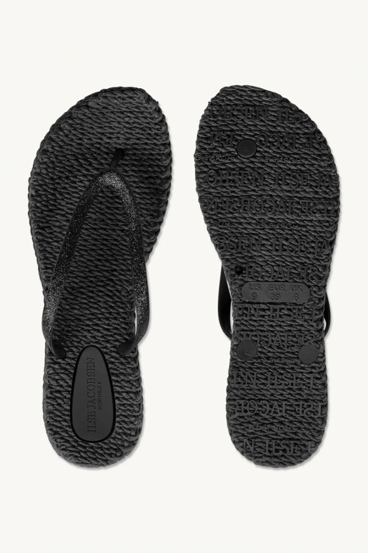 Flip Flops med glitter, fler storlekar - black i gruppen Badkläder / Övrigt / Badtillbehör / Till stranden hos Sommarboden i Höllviken AB (cheerful01-01)
