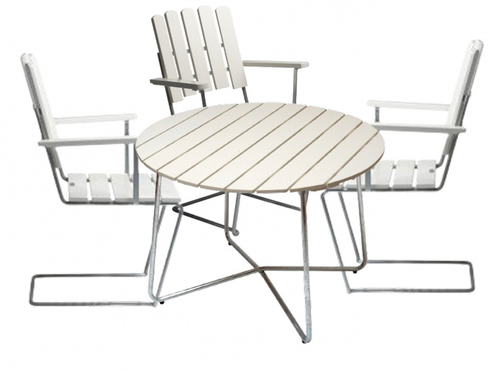 Demoex - Bord 9A 100cm + 3st A2 fåtöljer i gruppen REA hos Sommarboden i Höllviken AB (demoex-grythyttan-1003)