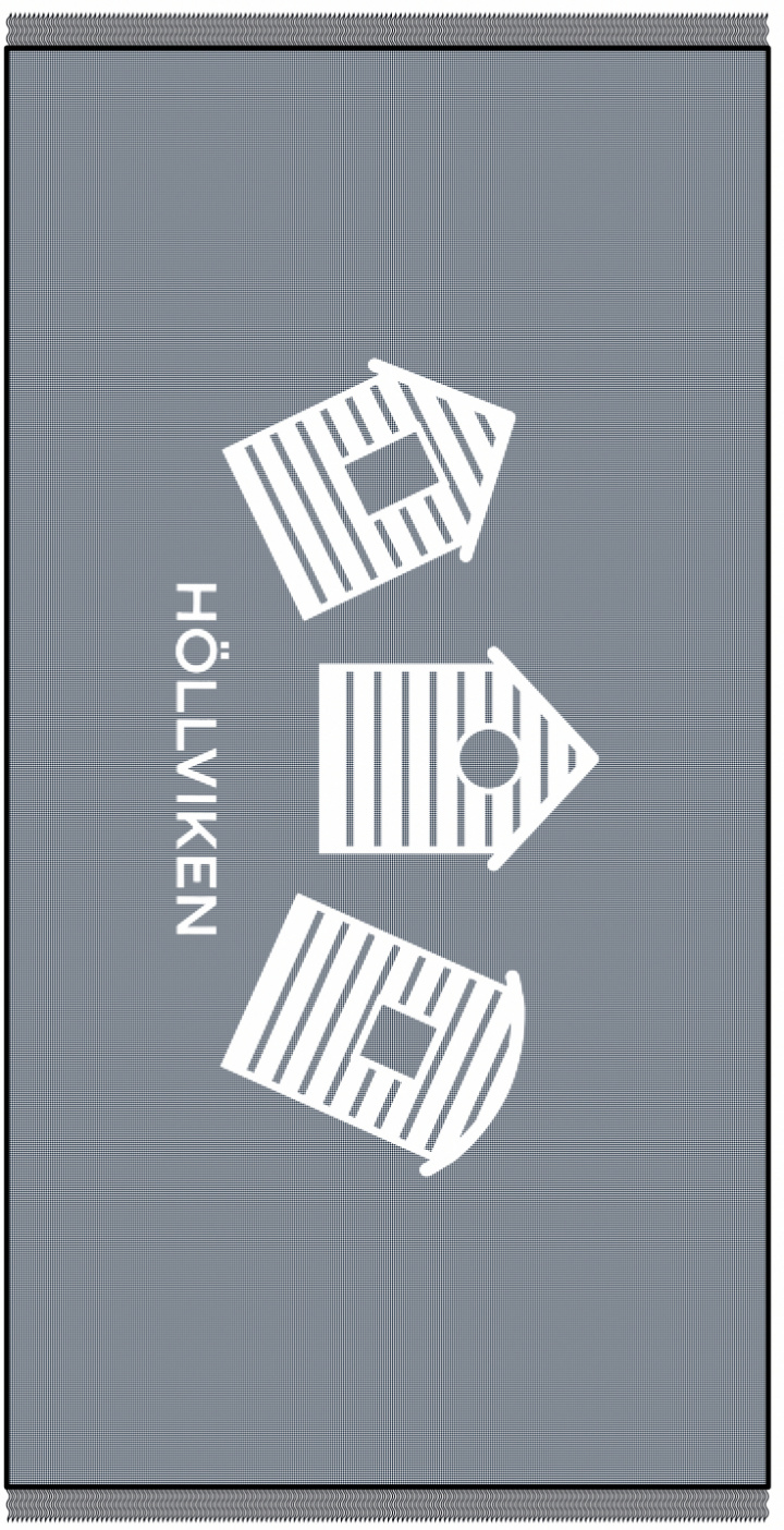 Strandhandduk Höllviken - grå i gruppen Badkläder / Övrigt / Badtillbehör hos Sommarboden i Höllviken AB (strandhandduk-hollviken)