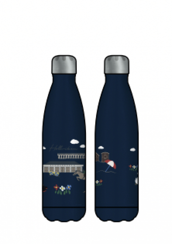 Vattenflaska Höllviken - navy i gruppen Inredning / Kök & Dukning / Koppar, Muggar & Glas hos Sommarboden i Höllviken AB (vattenflaska-navy-h)